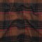 1 Yard Charcoal Burnt Orange and Red Plaid Cotton Twill Flannel Fabric 59 inch Width